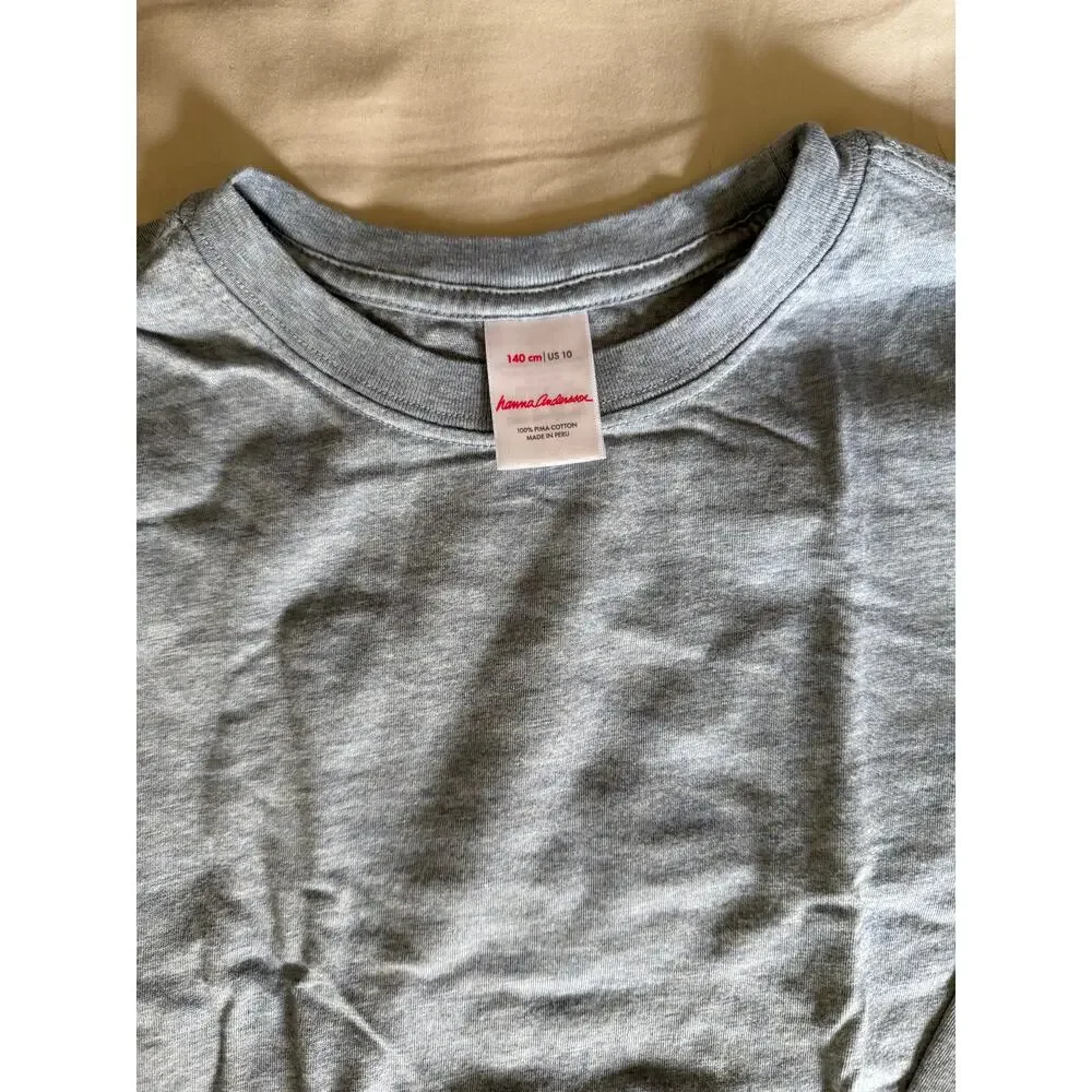 Hanna Andersson heathered blue grey shirt size 10